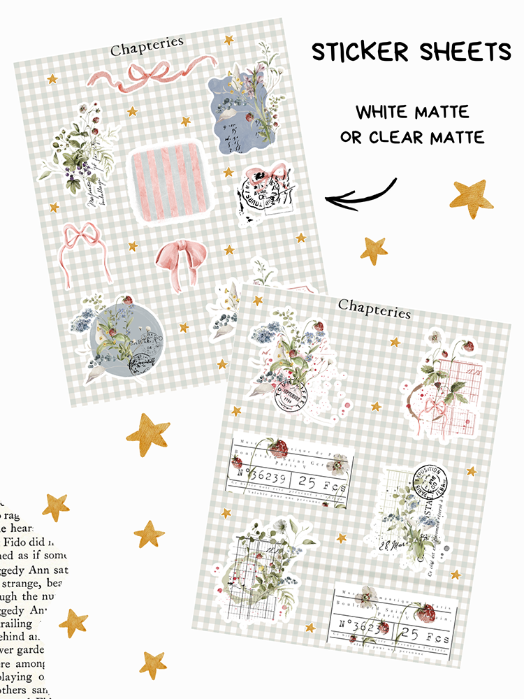 Bundle of sticker sheets - Ephemeras