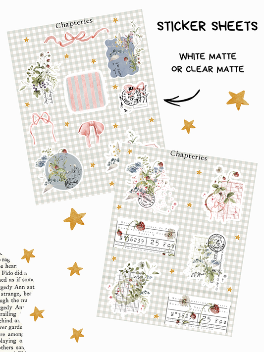 Bundle of sticker sheets - Ephemeras