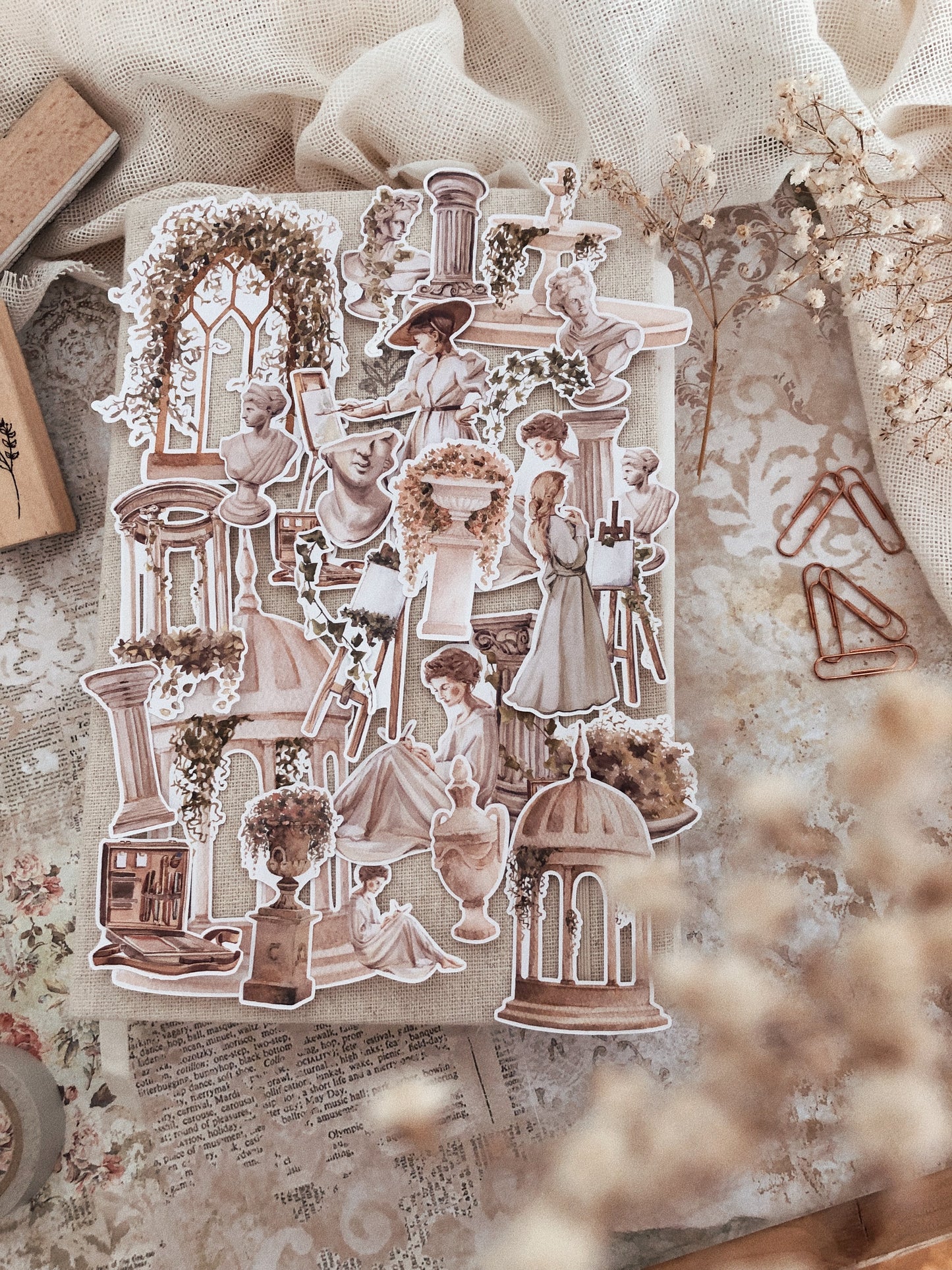 20 Antique Museum stickers