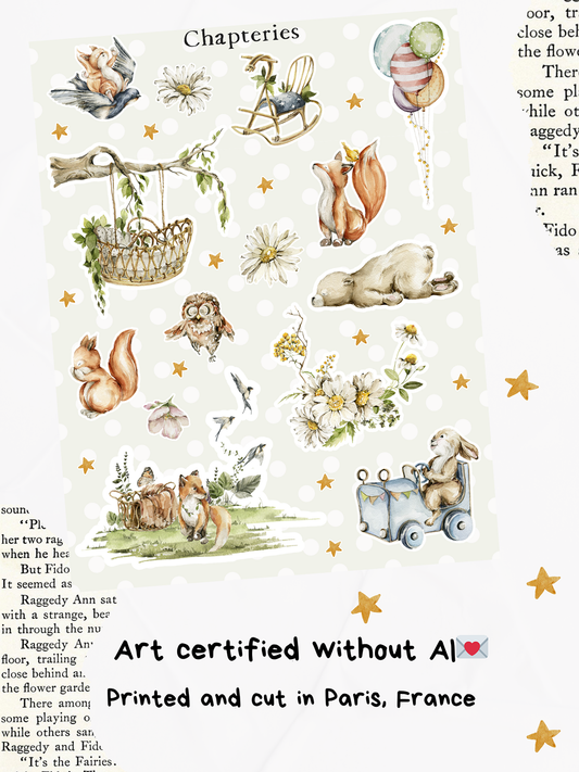 Sticker sheet - Woodland party - S-280