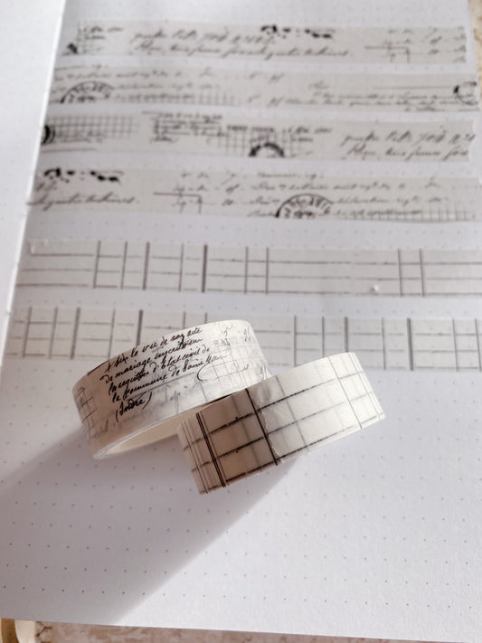 Washi tapes - Vintage Black & White