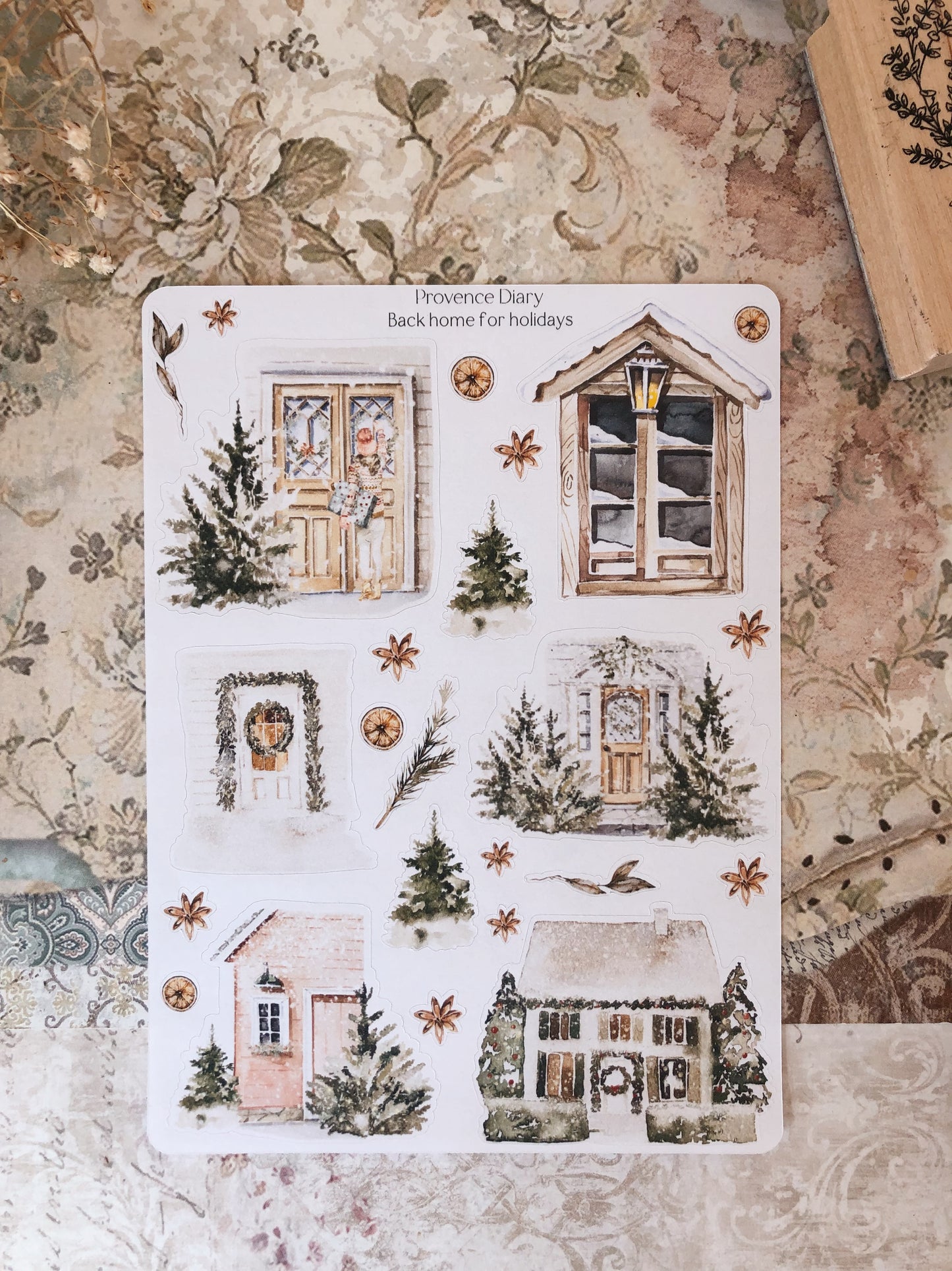 Back home for holidays Sticker sheet