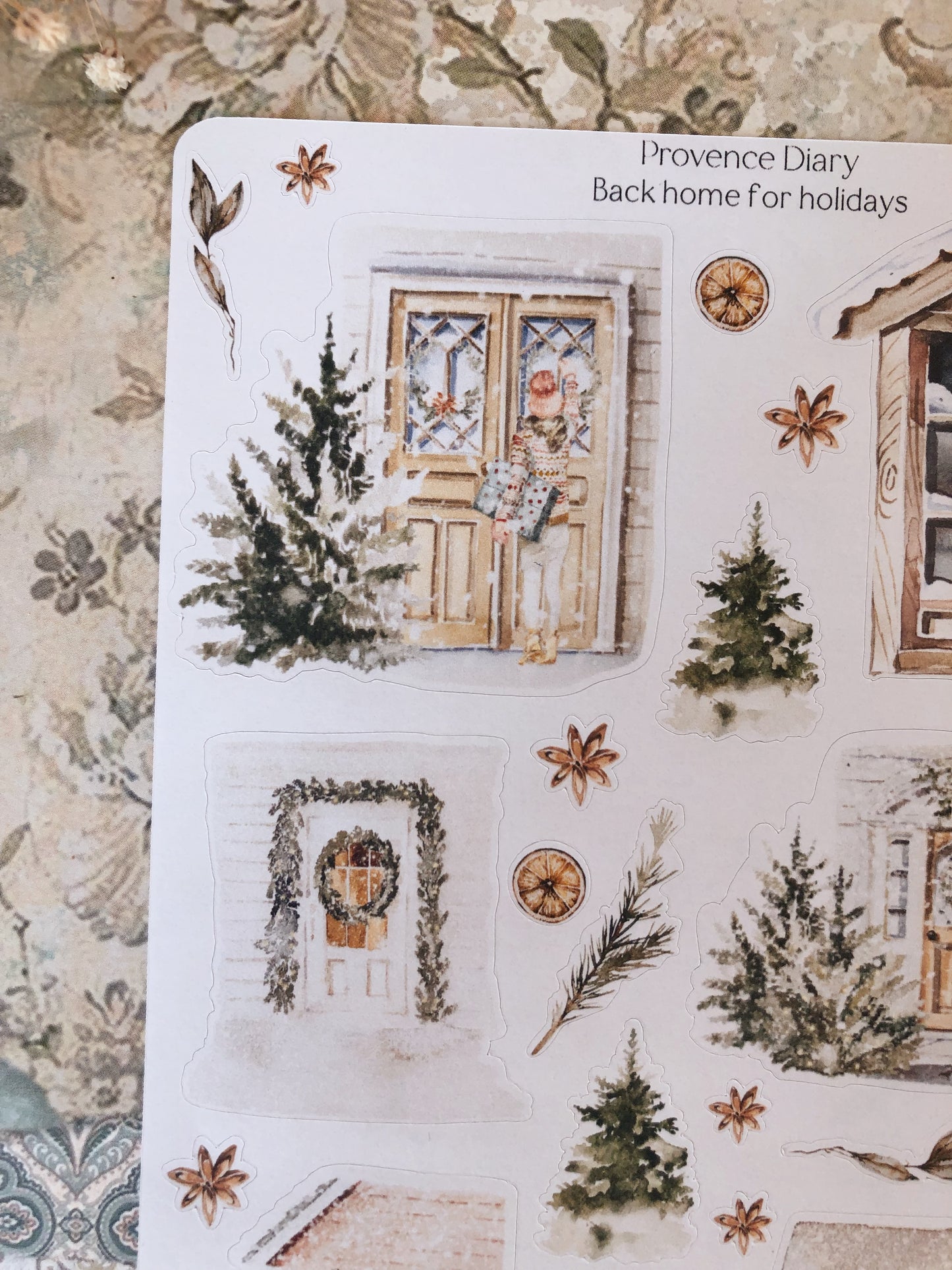 Back home for holidays Sticker sheet