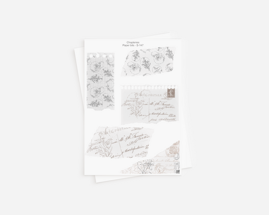 Sticker sheet - Paper bits - S-147