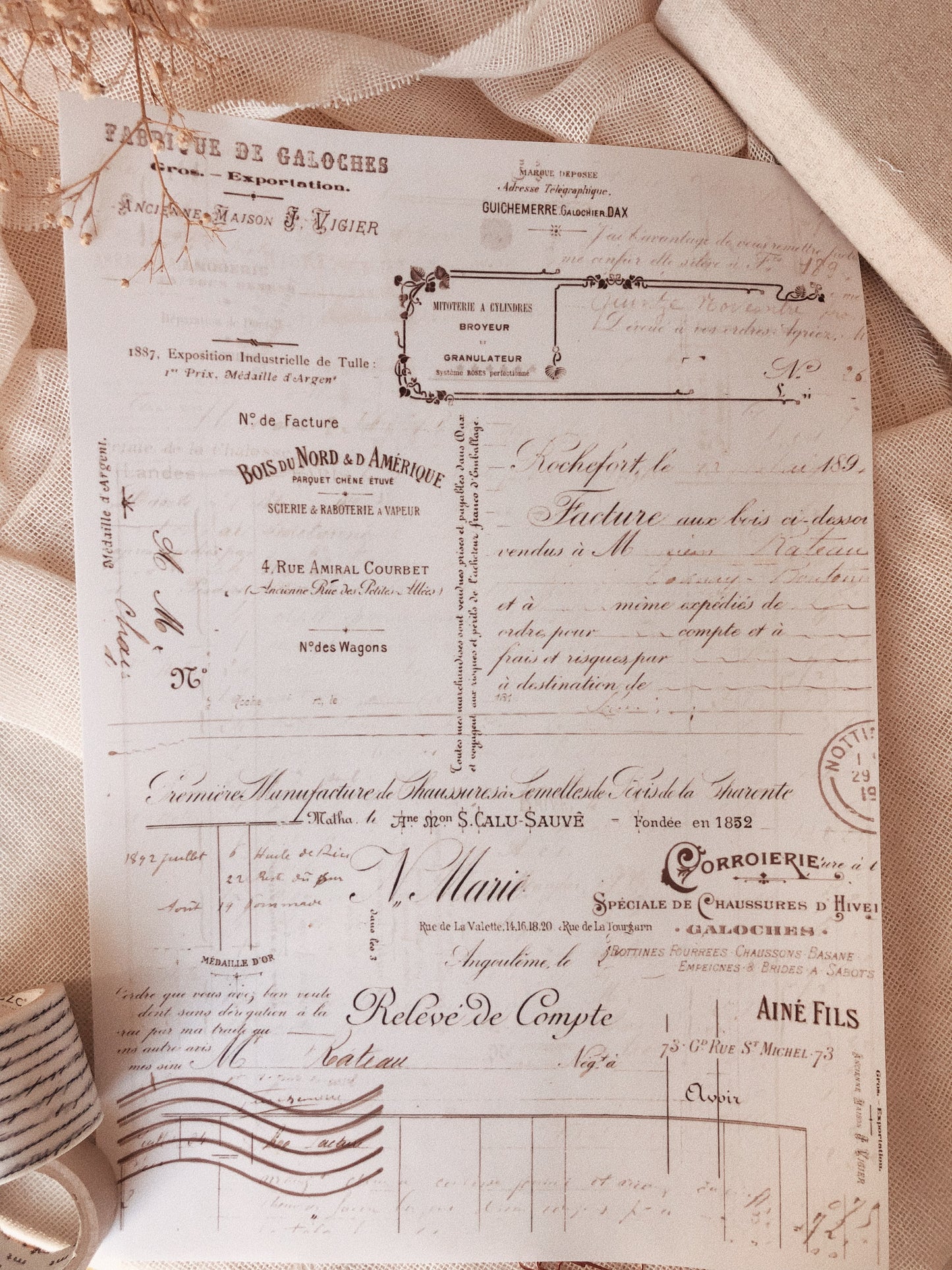 5 stickers A5 - French ephemera