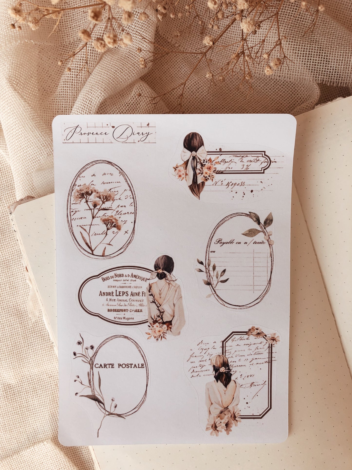 Sticker sheet - Frames - « Vintage beauty »