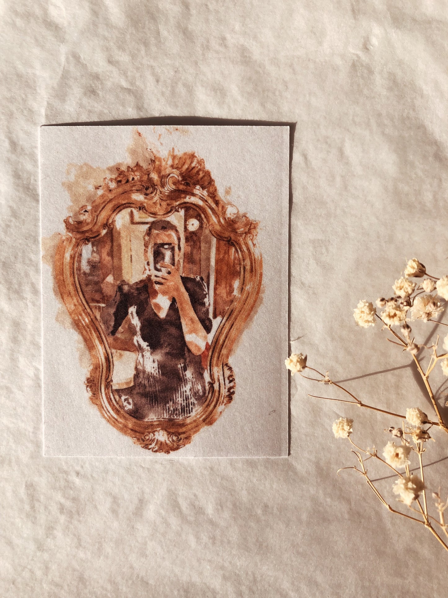 7 watercolor clear matte stickers