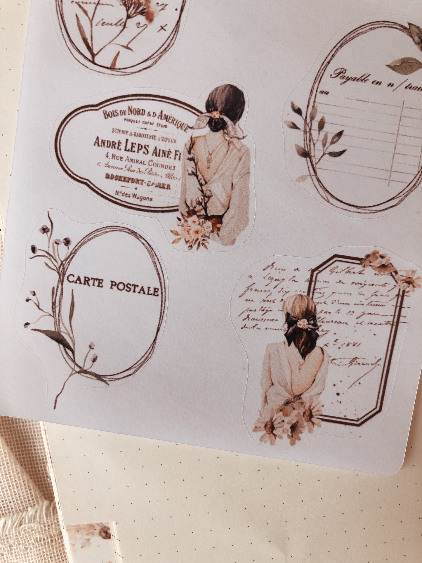 Sticker sheet - Frames - « Vintage beauty »