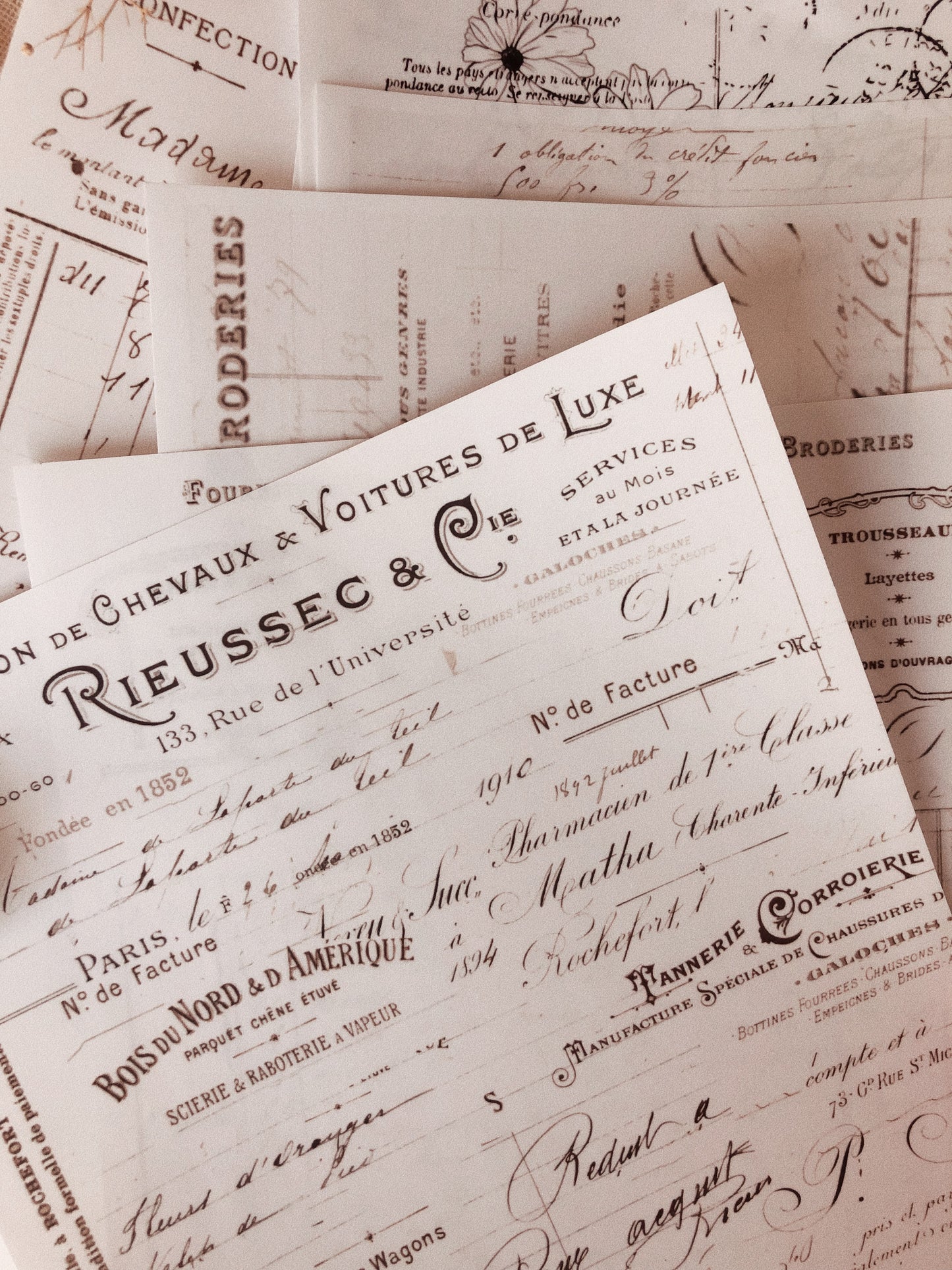 5 stickers A5 - French ephemera
