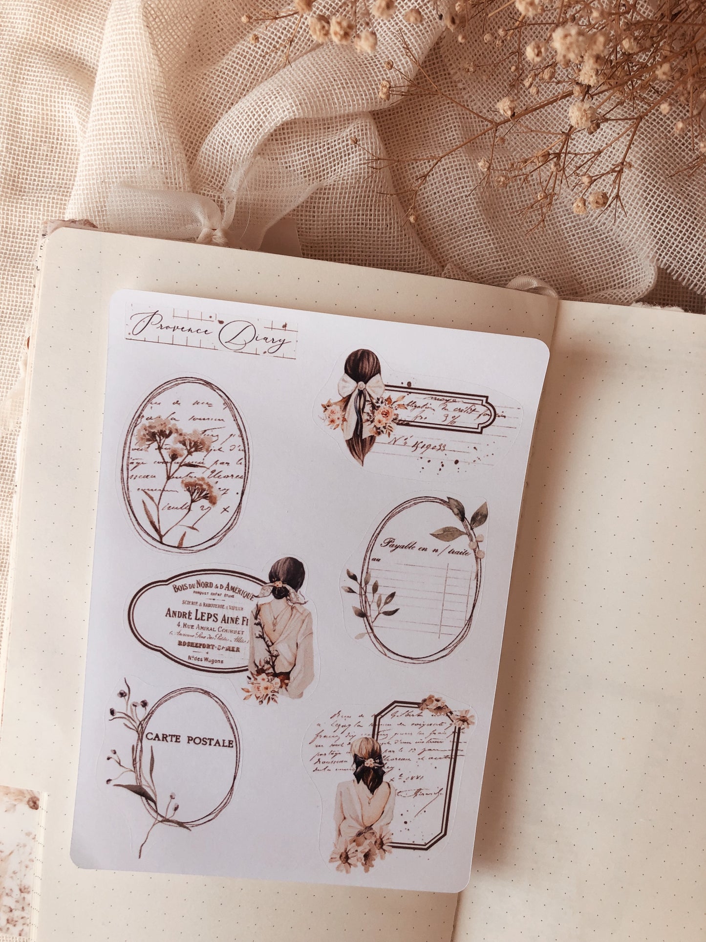 Sticker sheet - Frames - « Vintage beauty »