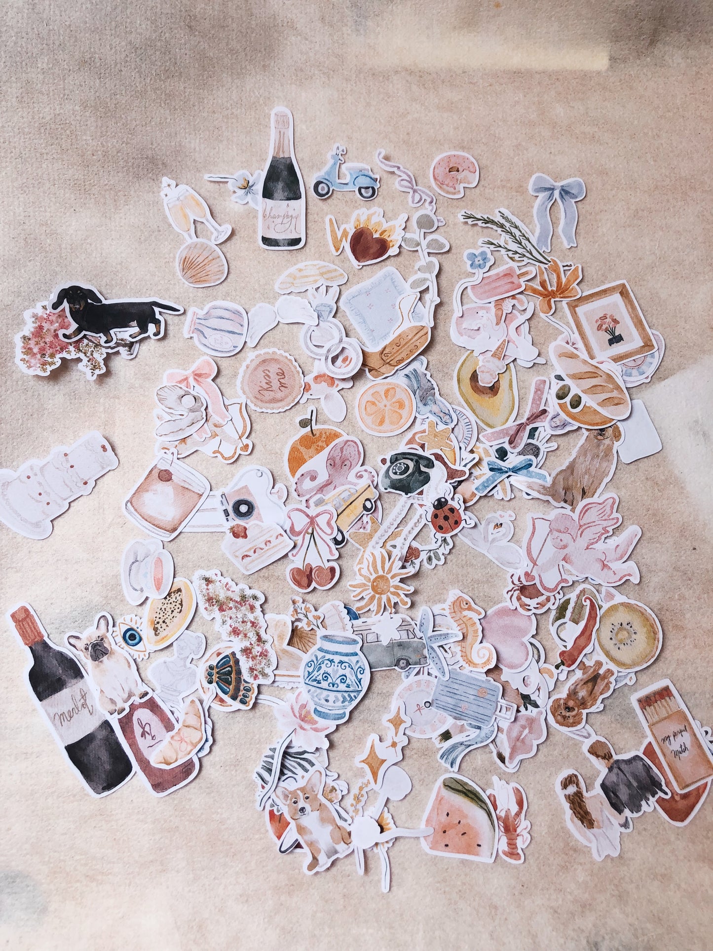 Set of 160+ individual stickers -Colorful Summer