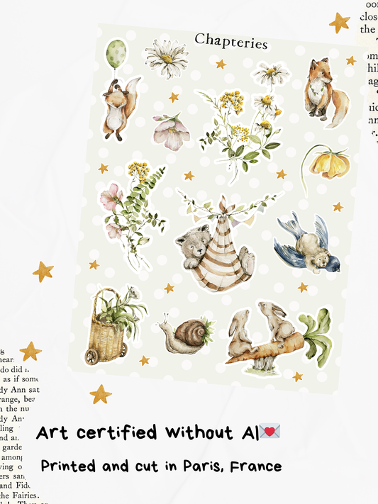 Sticker sheet - Woodland party - S-277