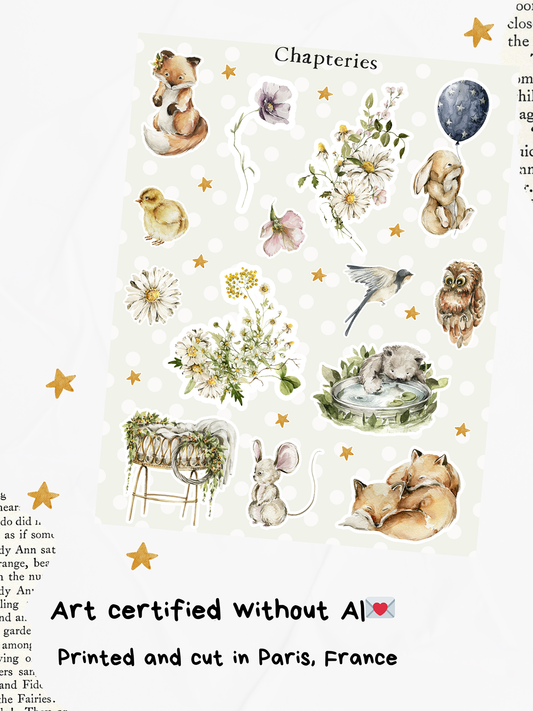 Sticker sheet - Woodland party - S-282