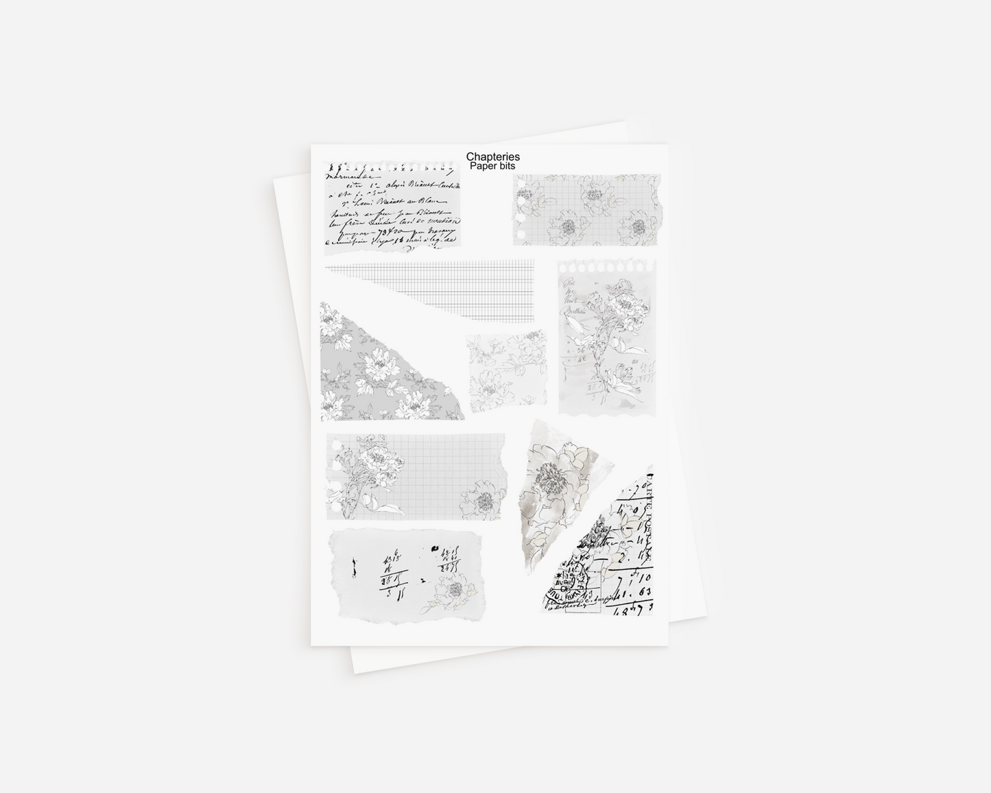 Sticker sheet - Paper bits - S-133