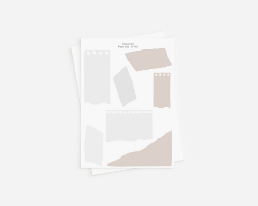 Sticker sheet - Set of Paper bits - S-153