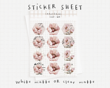 Load image into Gallery viewer, Pink Peony - Set of 7 sticker sheets
