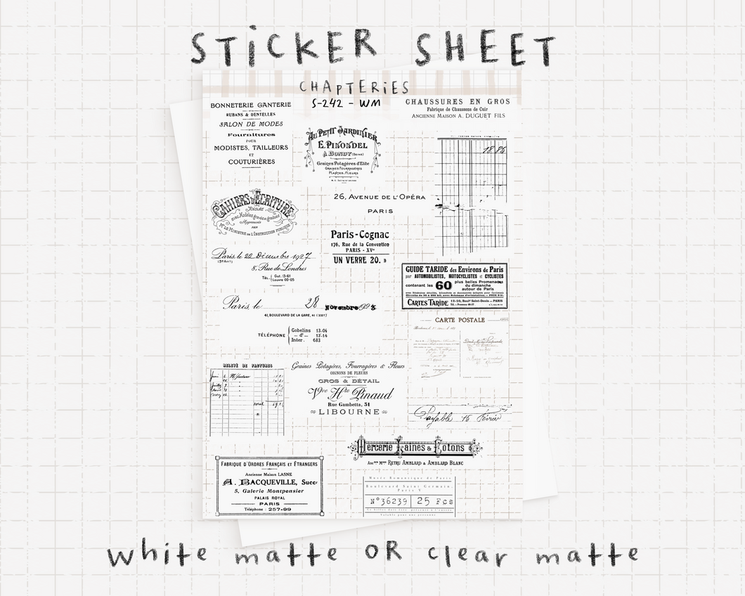 Sticker sheet - S-242