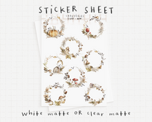 Carica l&#39;immagine nel visualizzatore di Gallery, Set of Cute Autumn - 4 stickers sheets
