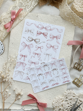 Load image into Gallery viewer, Princess bows mini &amp; large sticker sheets: Bundle of both / Clear matte
