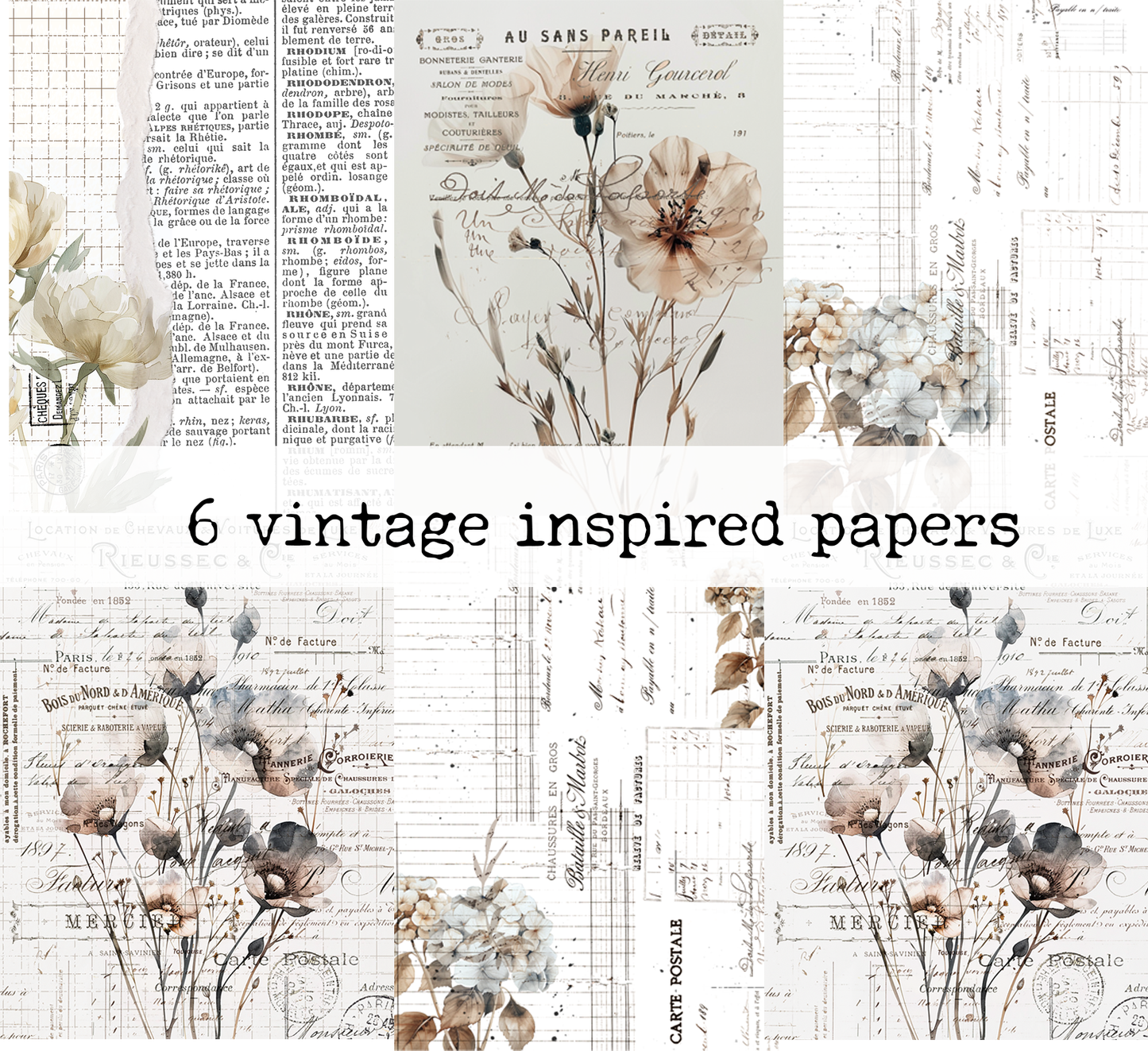 Printable set - 6 Papers