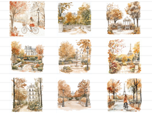 Cargar imagen en el visor de la galería, Printable set - Watercolor Fall in Paris
