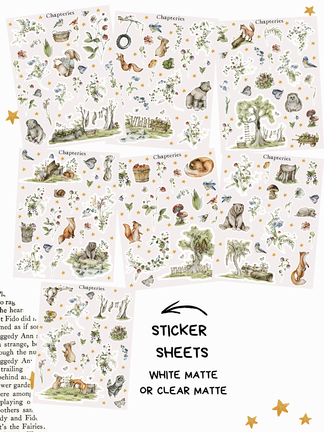 Bundle of Sticker sheets - Woodland life
