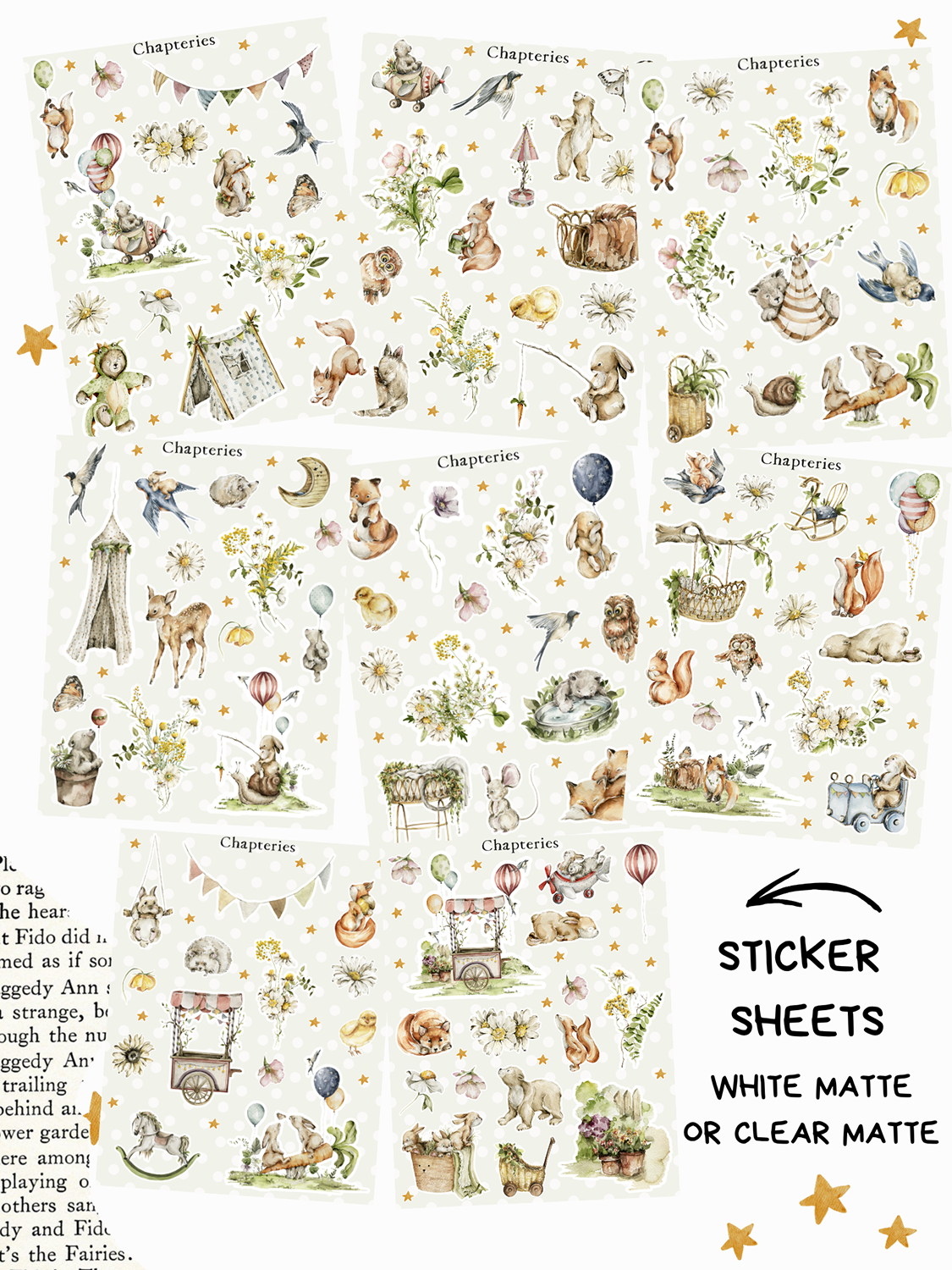 Bundle of Sticker sheets - Woodland party
