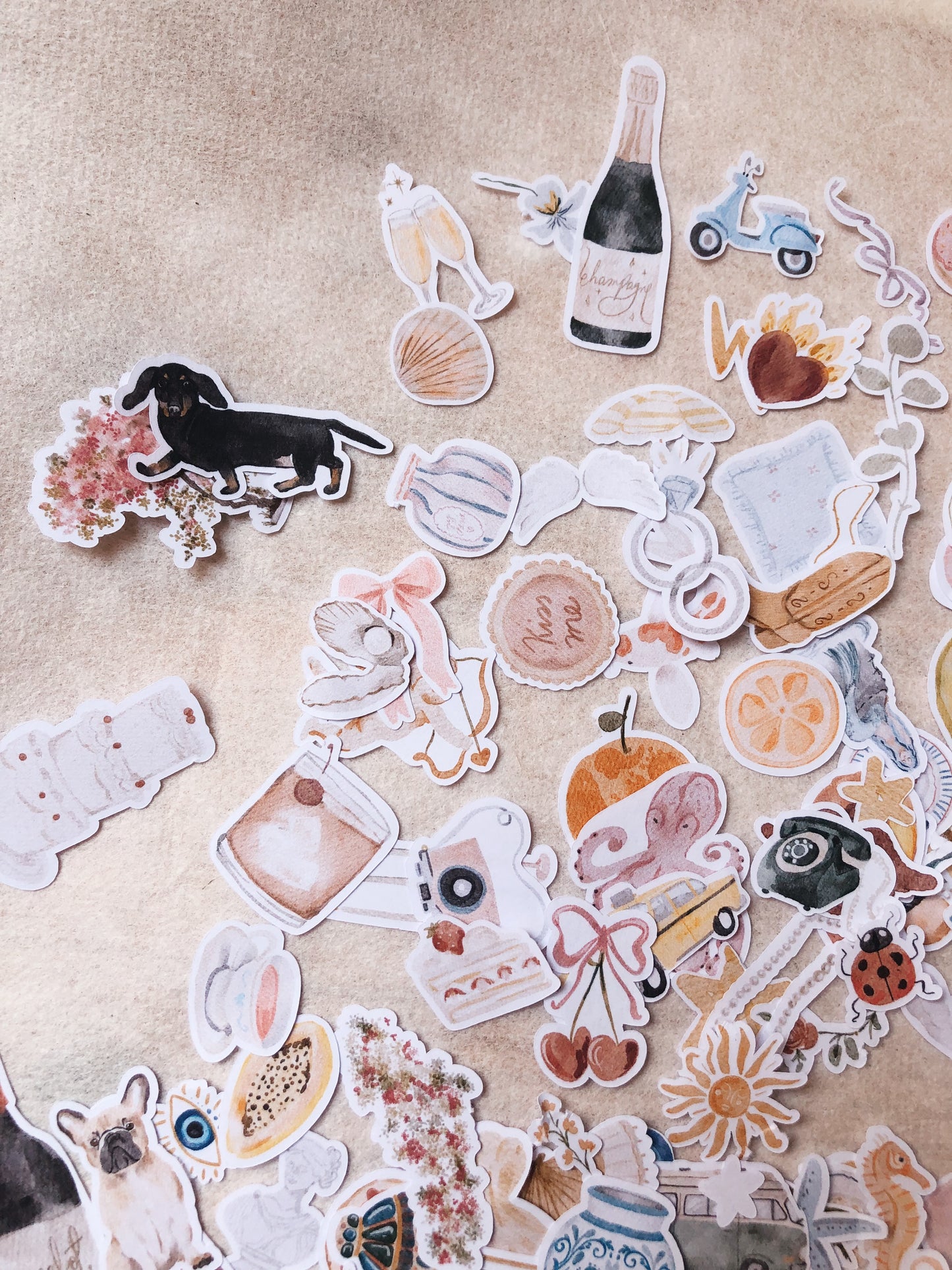 Set of 160+ individual stickers -Colorful Summer
