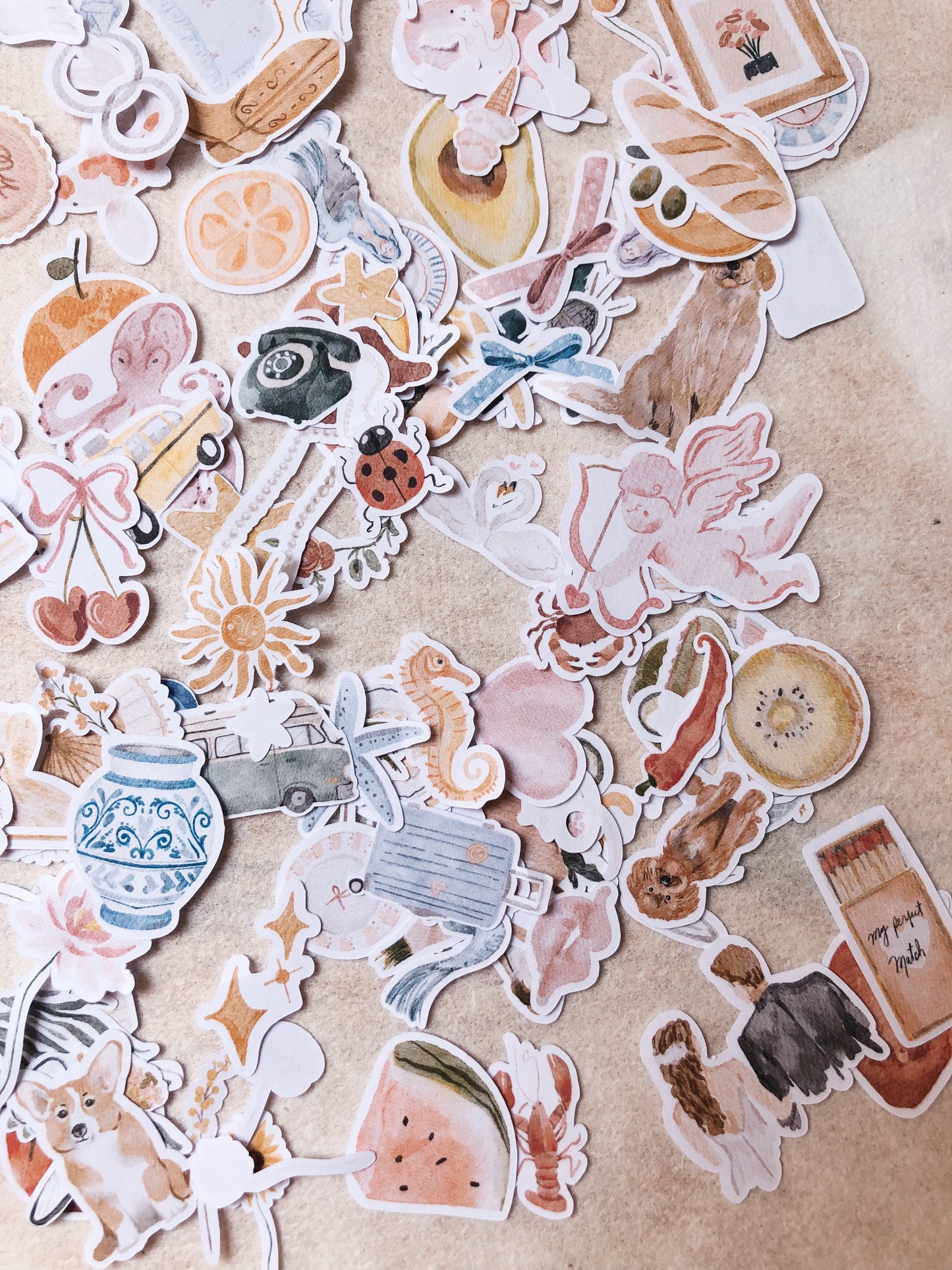 Set of 160+ individual stickers -Colorful Summer