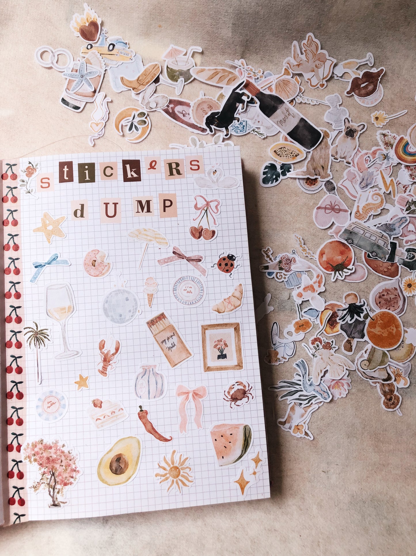 Set of 160+ individual stickers -Colorful Summer