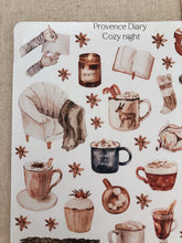 Load image into Gallery viewer, Cozy night Sticker sheet
