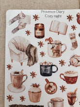 Load image into Gallery viewer, Cosy night Sticker sheet
