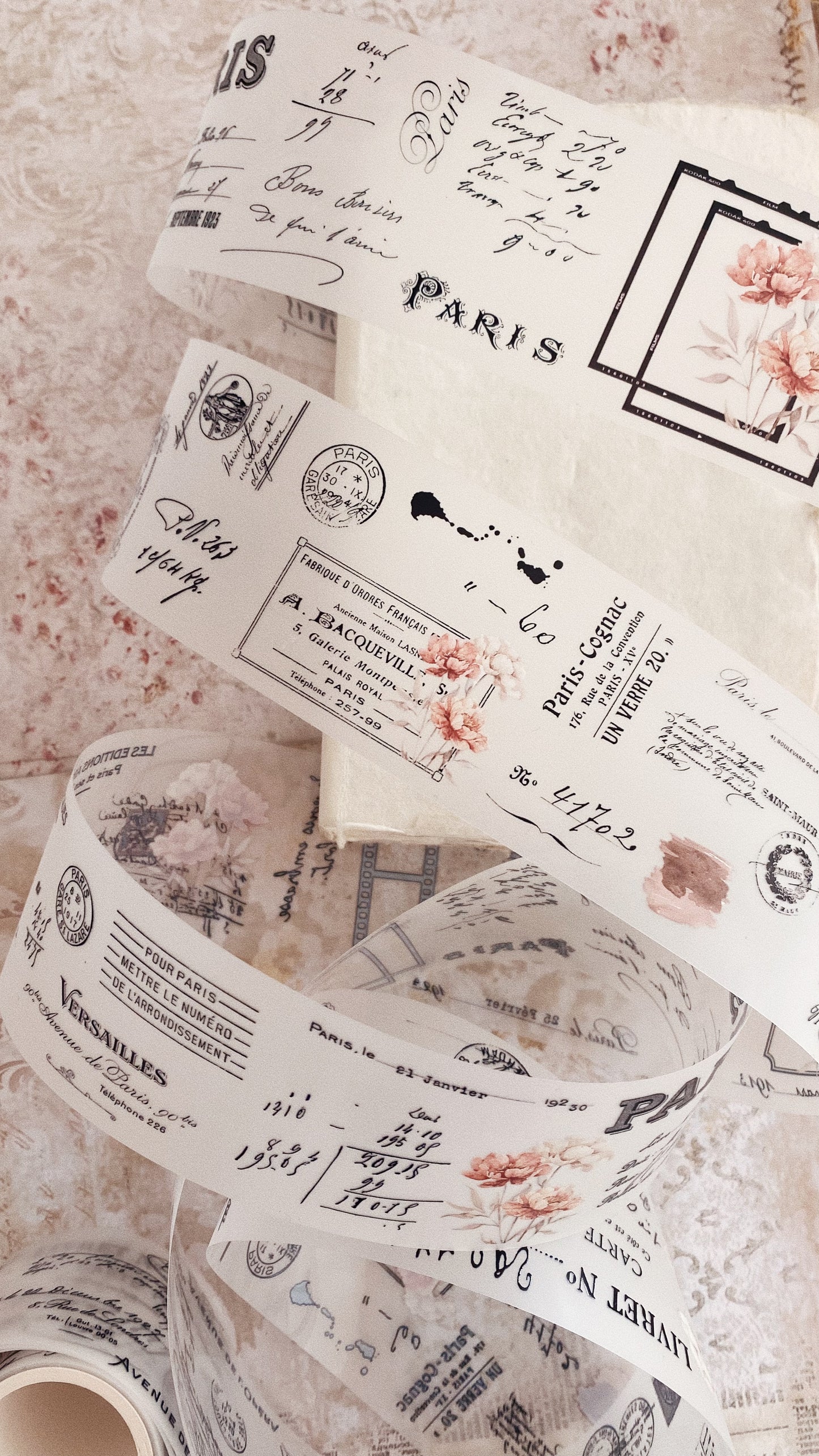 PET tape - Vintage peony