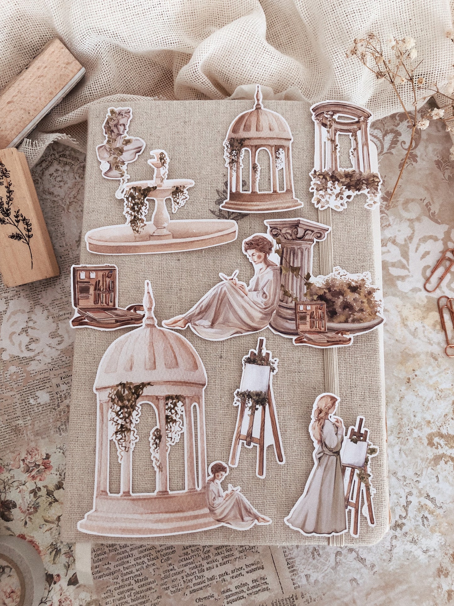 20 Antique Museum stickers