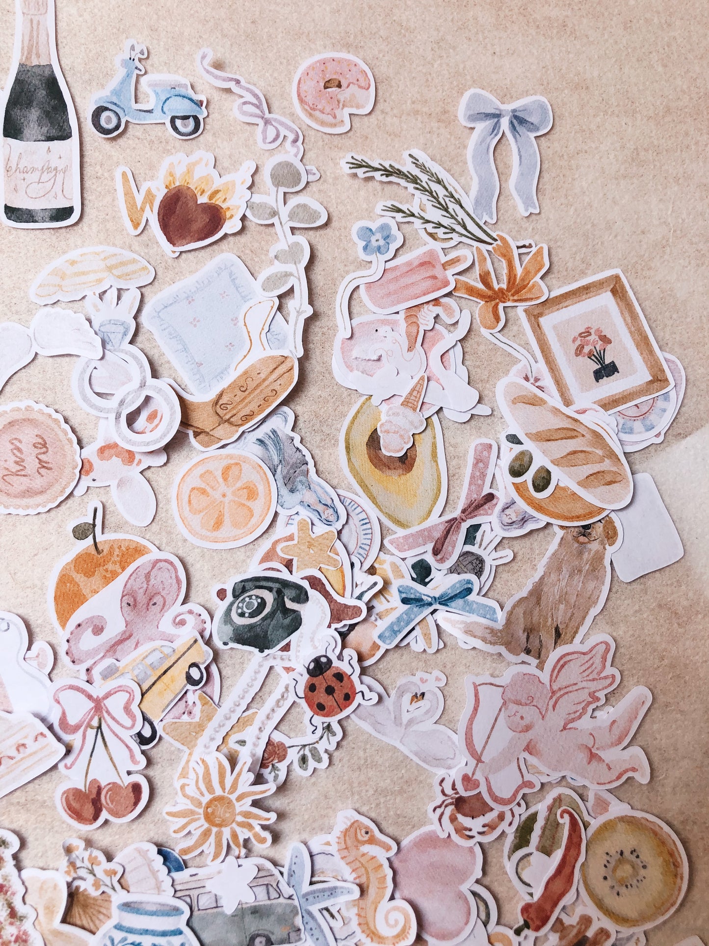 Set of 160+ individual stickers -Colorful Summer