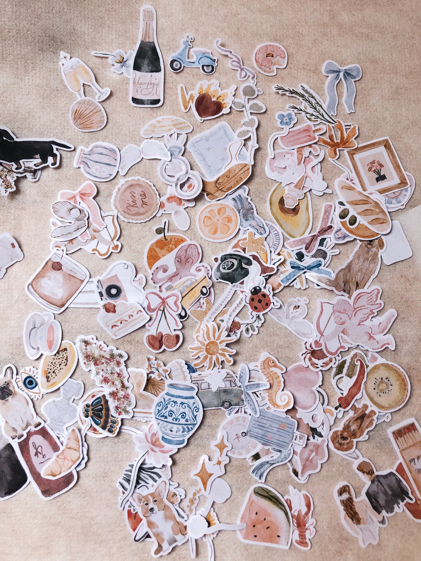 Set of 160+ individual stickers -Colorful Summer