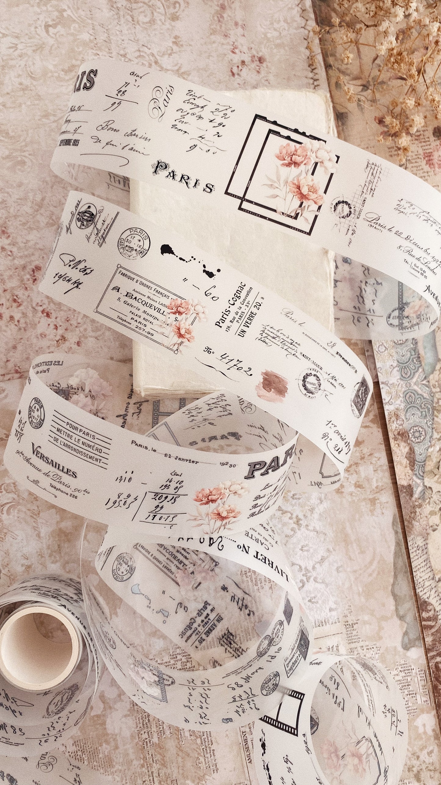 PET tape - Vintage peony