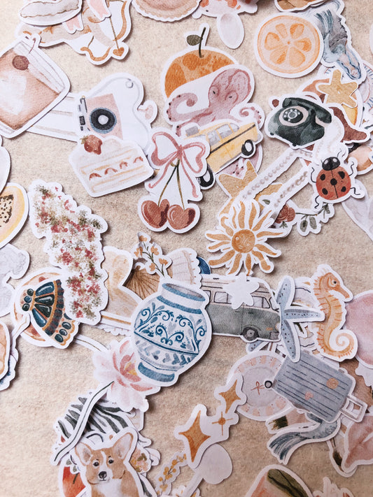 Set of 160+ individual stickers -Colorful Summer