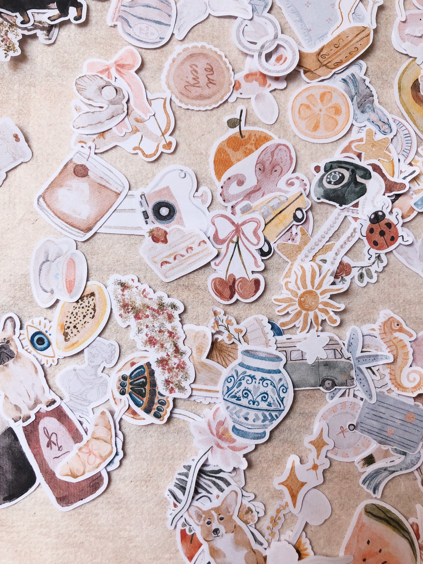 Set of 160+ individual stickers -Colorful Summer