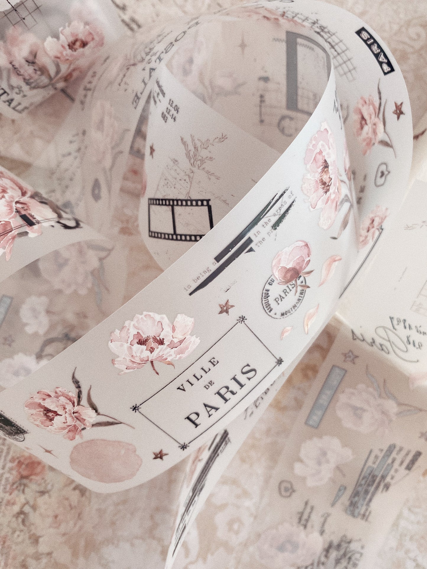 PET tape - Pink Peony