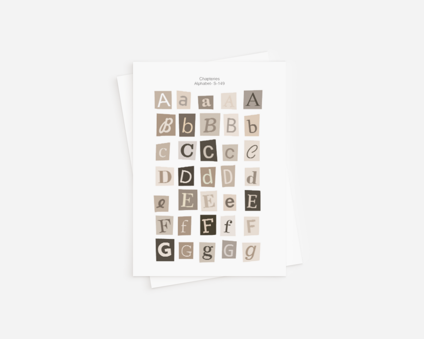 Sticker sheet - Alphabet - S-149