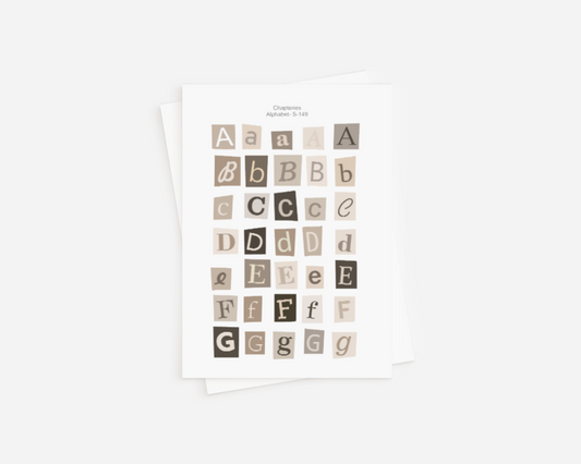 Sticker sheet - Alphabet - S-149