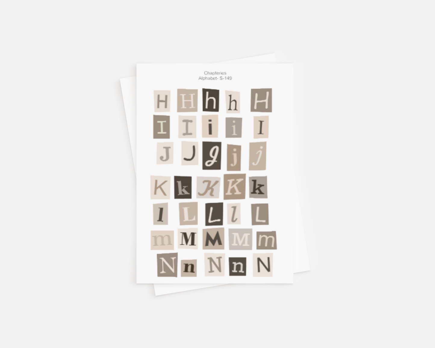Sticker sheet - Alphabet - S-149
