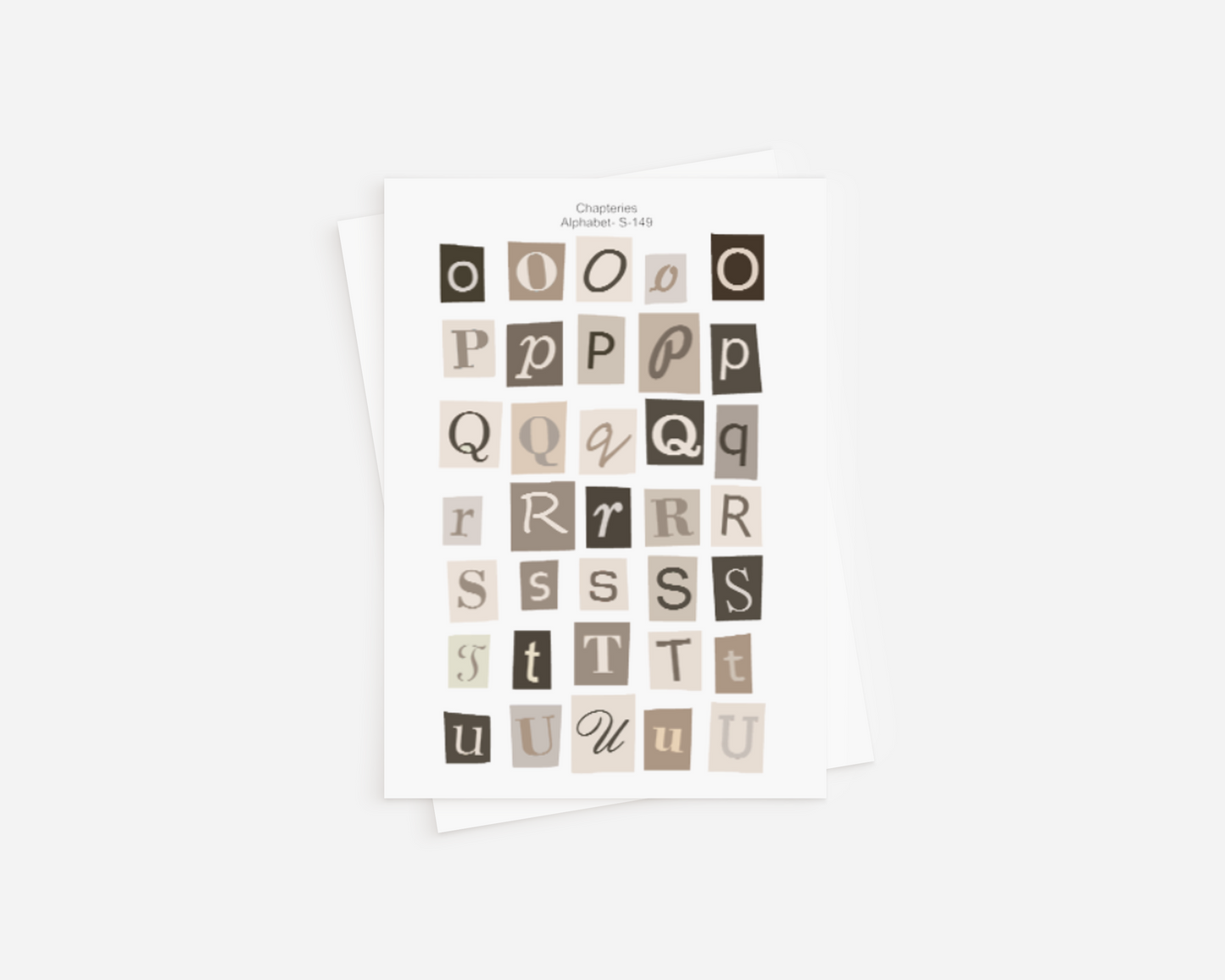Sticker sheet - Alphabet - S-149