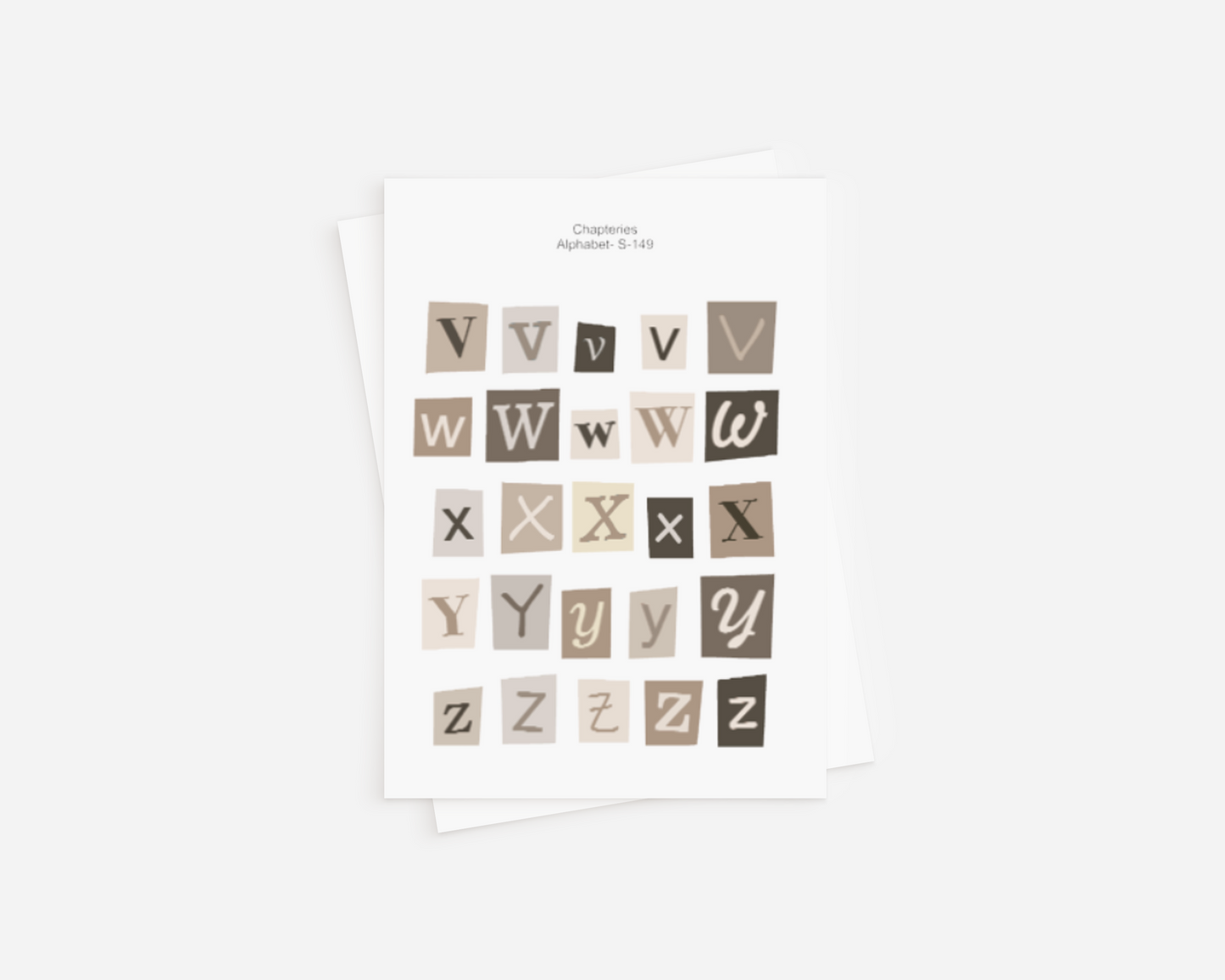 Sticker sheet - Alphabet - S-149