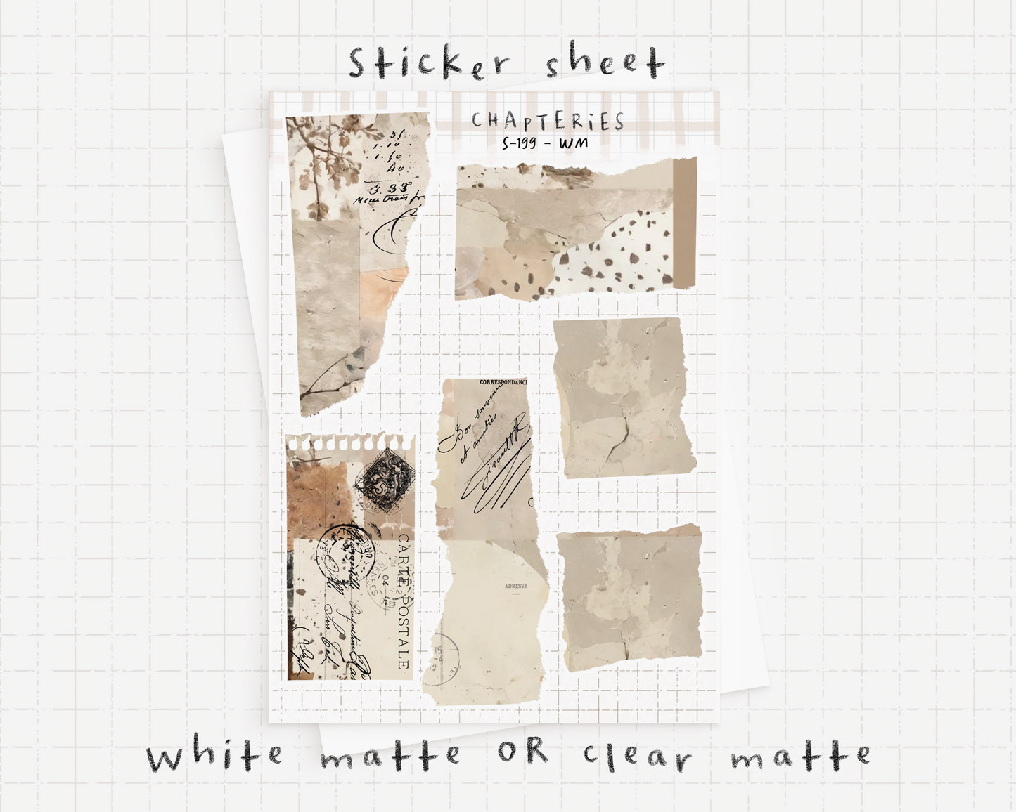 Printable set - Torn papers