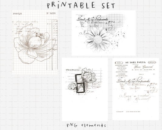 Printable set - Vintage