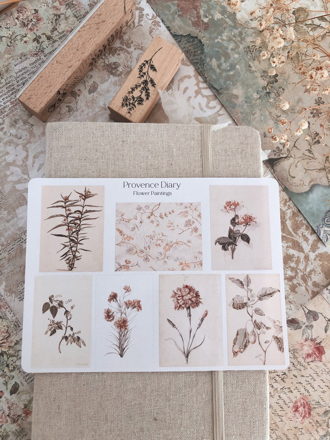 Sticker sheet - Flowers painting