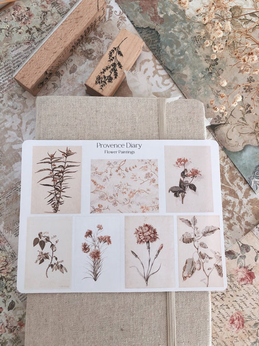 Sticker sheet - Flowers painting
