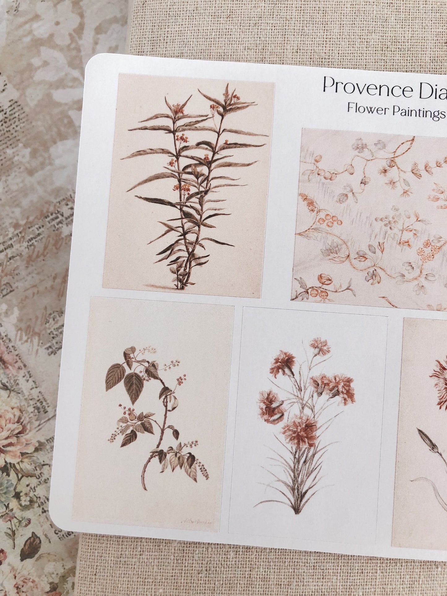 Sticker sheet - Flowers painting